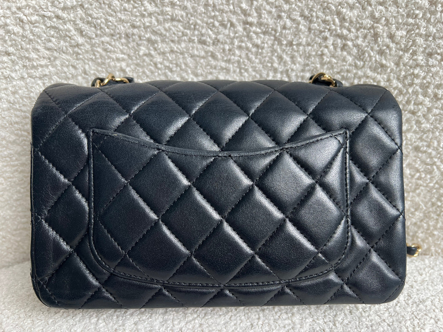 Chanel Mini Rectangular Classic Flap in Black Lambskin (RRP £4,390)