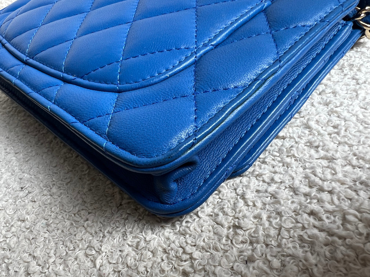 Chanel Blue Lambskin Wallet on Chain (RRP £2,930)