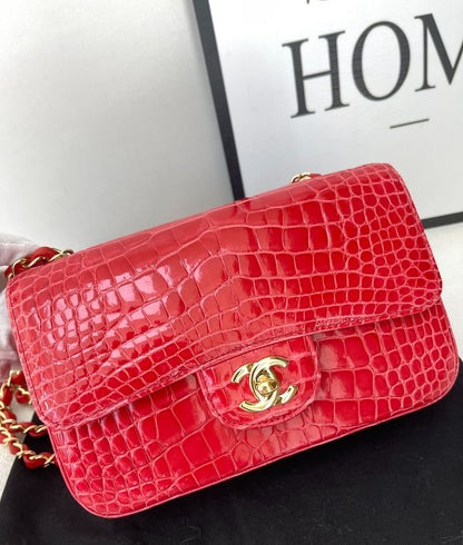 Chanel Mini Flap Gold Shoulder Bag Gold