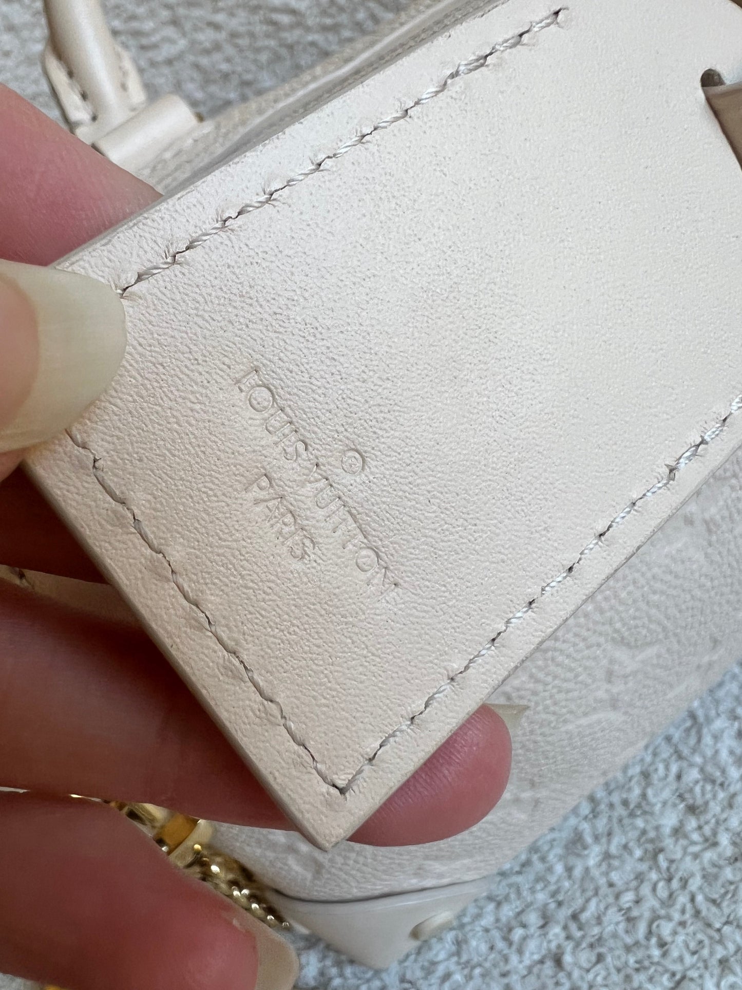 Louis Vuitton Cream Empreinte Petite Malle Souple Bag (RRP £2420)