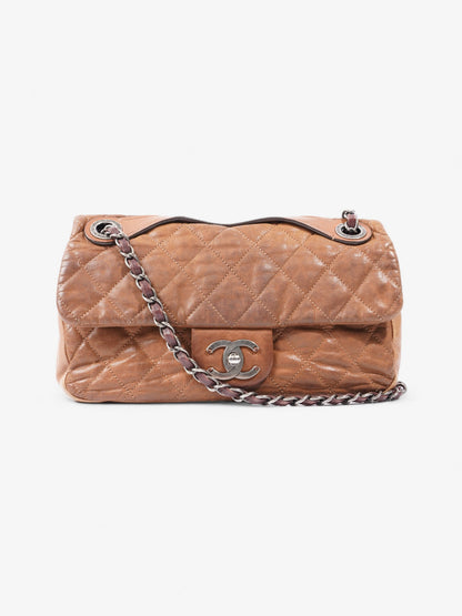 Chanel In The Mix Flap Brown Calfskin Leather Medium