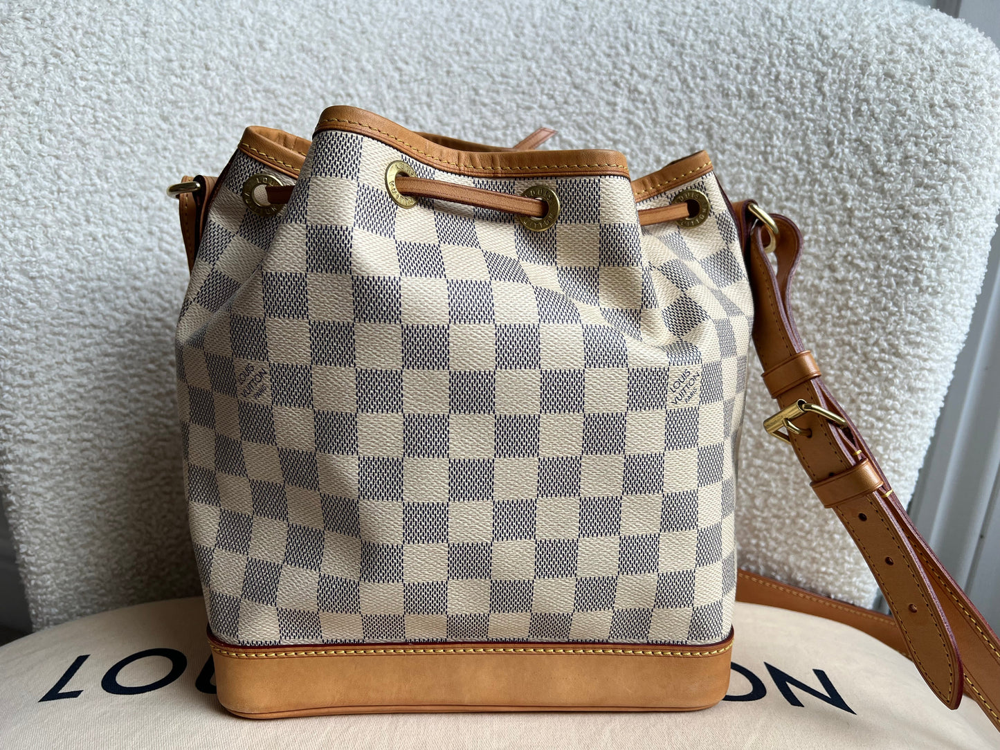 Louis Vuitton Petit Noe Bucket Bag Damier Azur (RRP £1,490)