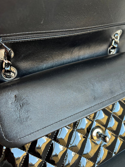 Chanel Medium Classic Flap in Black Patent Leather