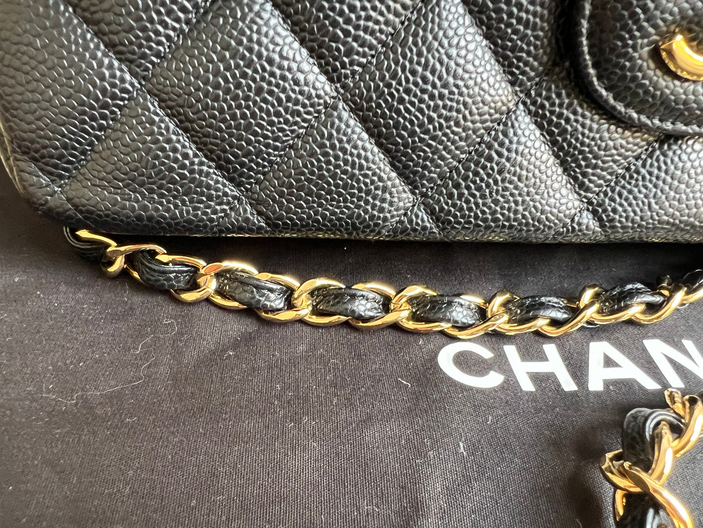Chanel Jumbo Double Flap in Black Caviar with gold hardware (RRP £9830)