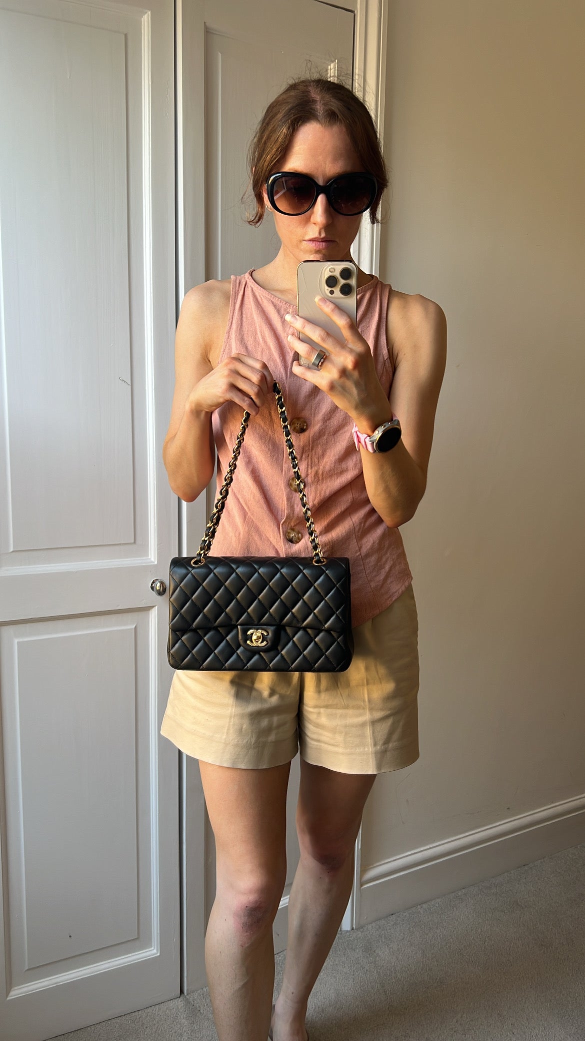 Chanel Medium Classic Flap in Black Lambskin Gold hardware (RRP £9090)