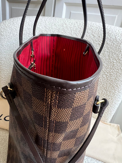 Louis Vuitton Neverfull MM Damier Ebene Cherry Interior (RRP £1,430)