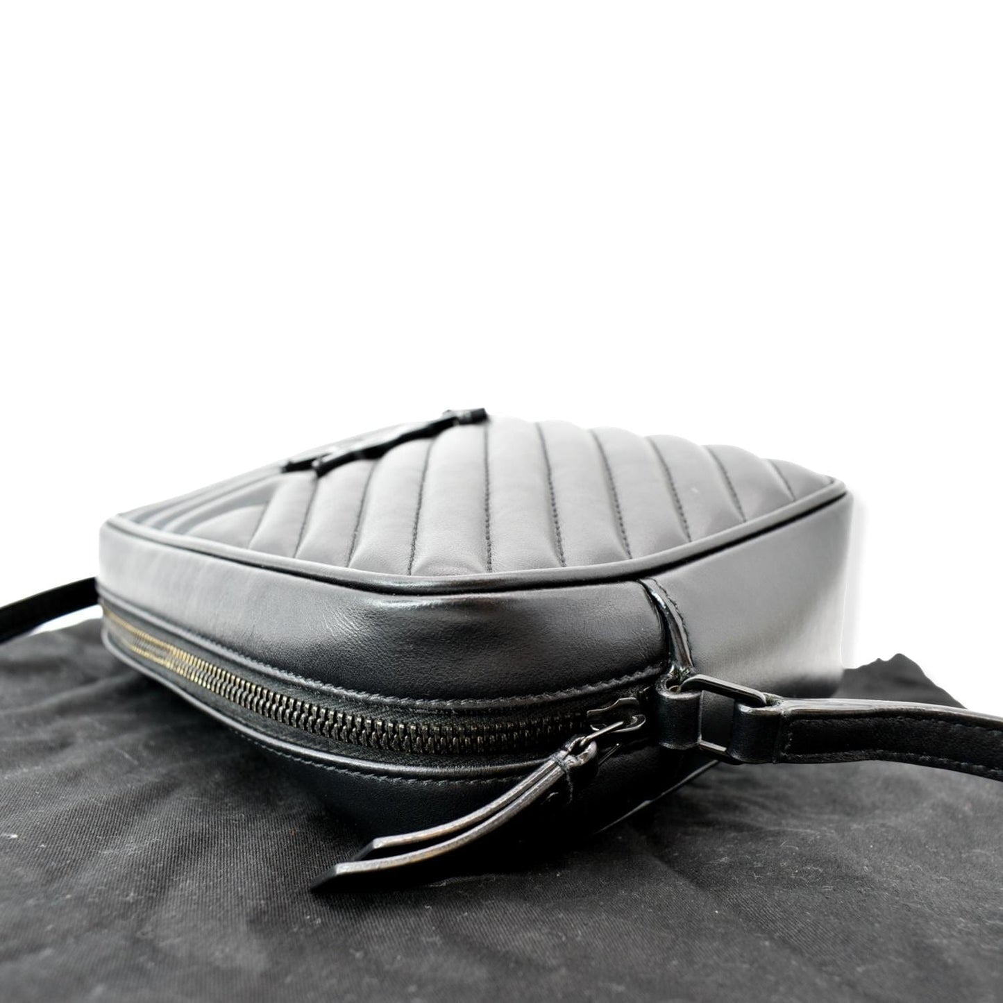 Saint Laurent Lou Leather Black Crossbody Style 8