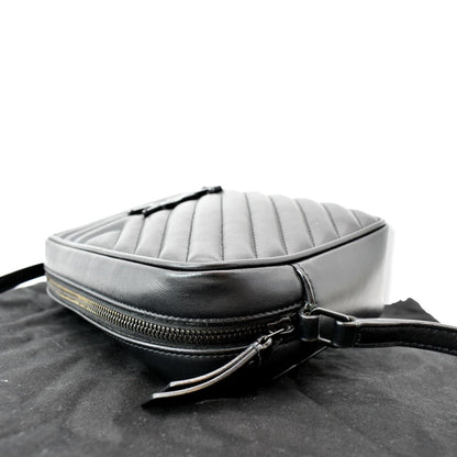 Saint Laurent Lou Leather Black Crossbody Style 8