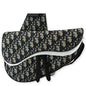 Christian Dior Saddle Oblique Jacquard Crossbody Bag Navy Grey