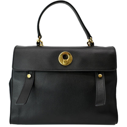 Saint Laurent Calfskin Black Shoulder Bag