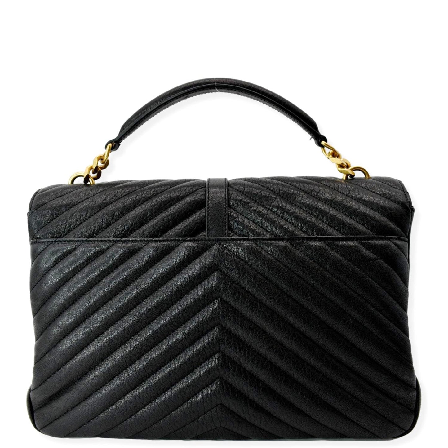 Saint Laurent College Leather Black Shoulder Bag Leather