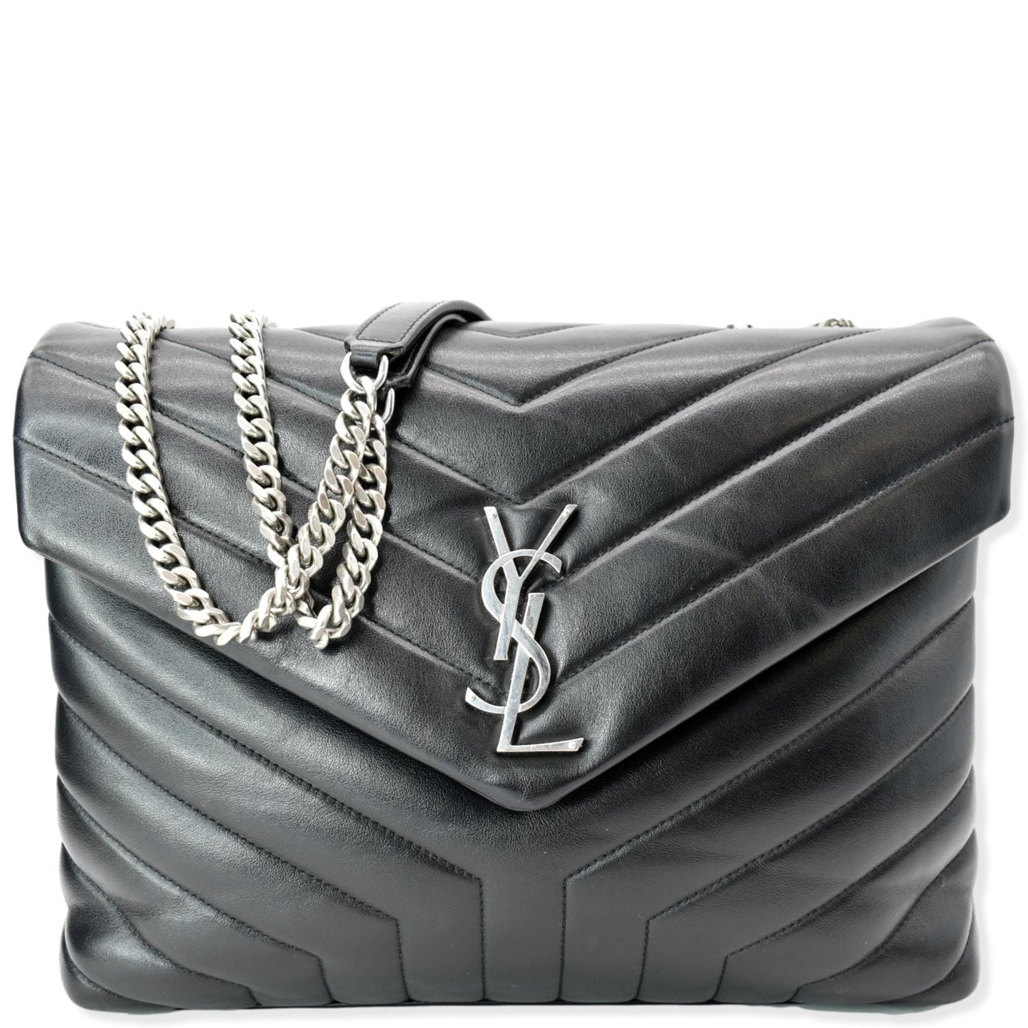 Saint Laurent Loulou Leather Black Shoulder Bag Style 4