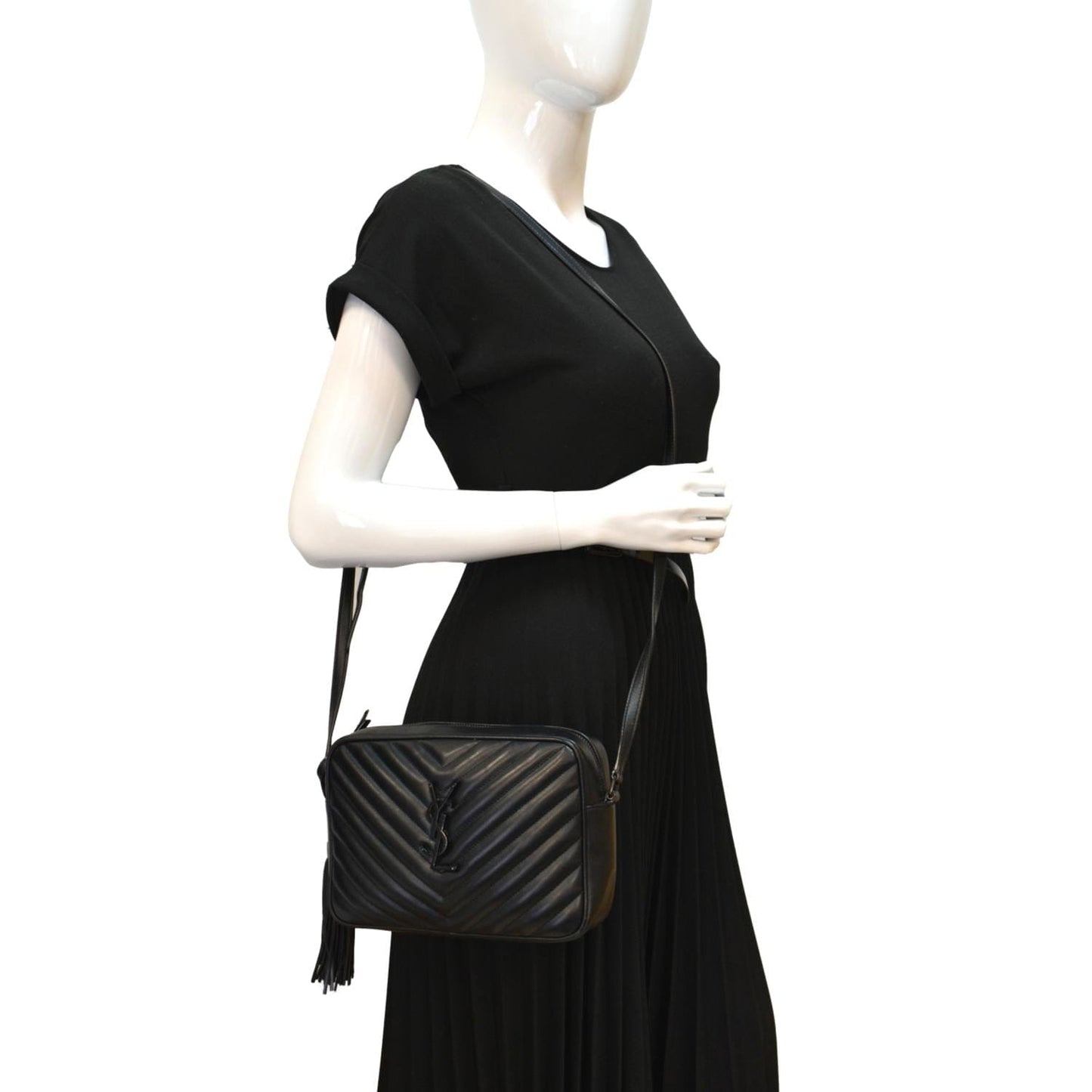 Saint Laurent Lou Leather Black Crossbody Style 10