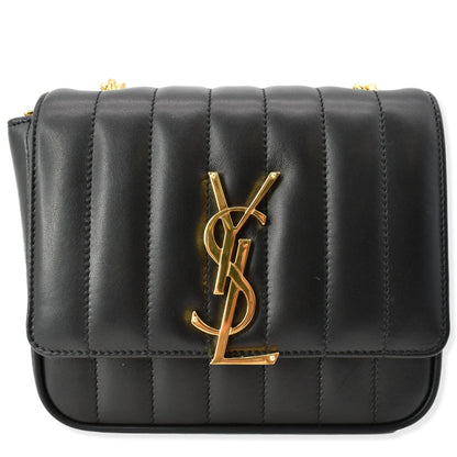 Saint Laurent Monogram Leather Black Crossbody Leather