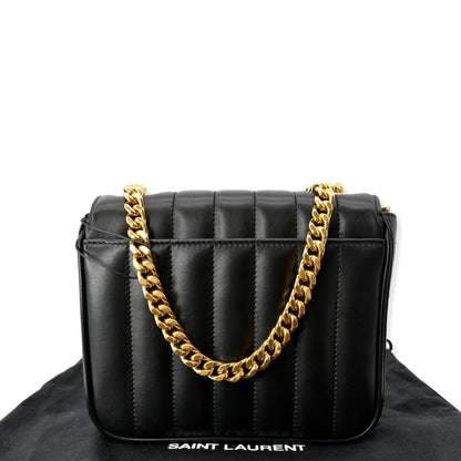 Saint Laurent Monogram Leather Black Crossbody Leather