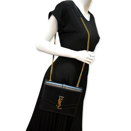 Saint Laurent Monogram Black Shoulder Bag