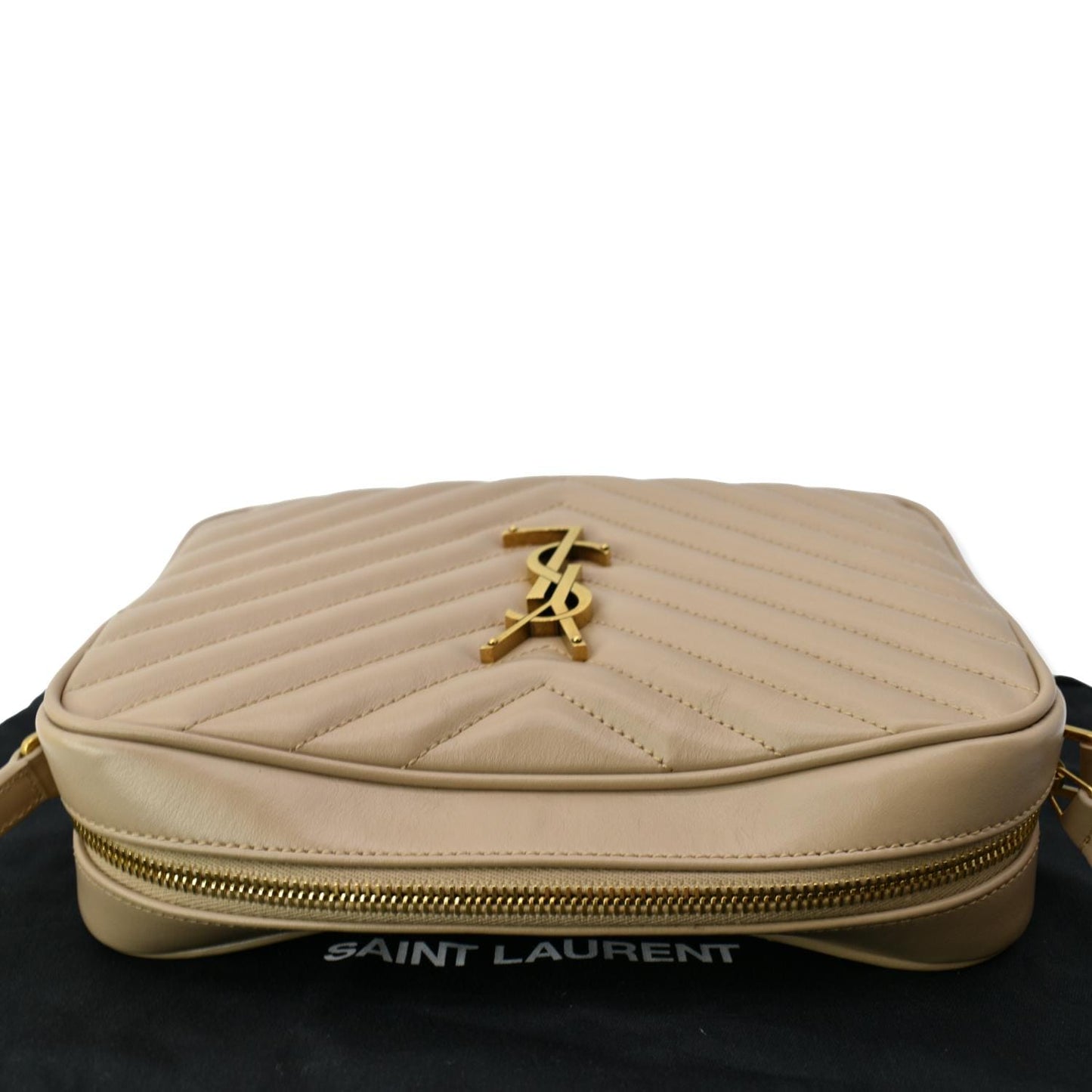 Saint Laurent Lou Leather Beige Crossbody