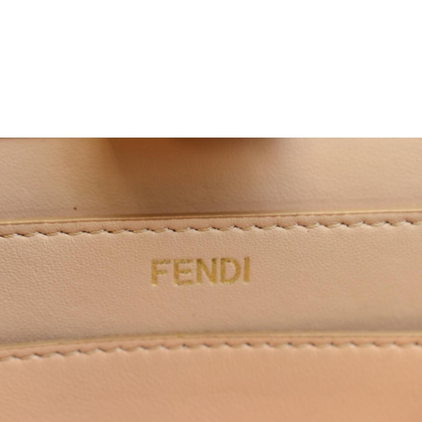 Fendi Peekaboo Leather White Tote Bag Leather