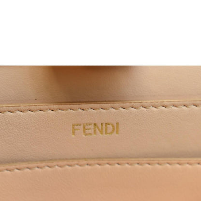 Fendi Peekaboo Leather White Tote Bag Leather