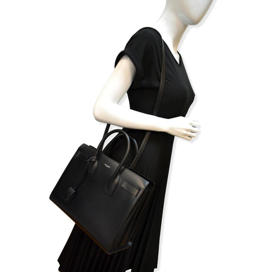 Saint Laurent Sac De Jour Leather Black Shoulder Bag Leather