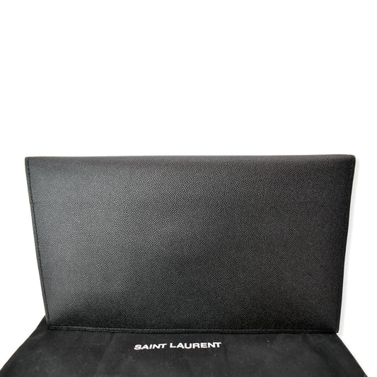 Saint Laurent Envelope Leather Black Shoulder Bag Style 10
