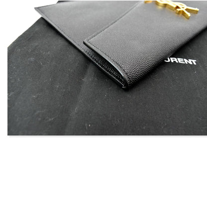 Saint Laurent Envelope Leather Black Shoulder Bag Style 10