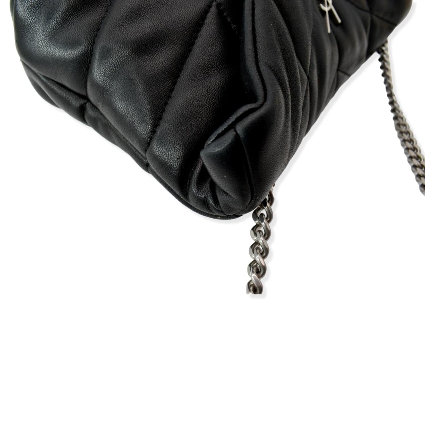 Saint Laurent Loulou Leather Black Crossbody Style 4