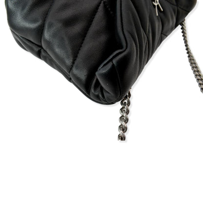 Saint Laurent Loulou Leather Black Crossbody Style 4