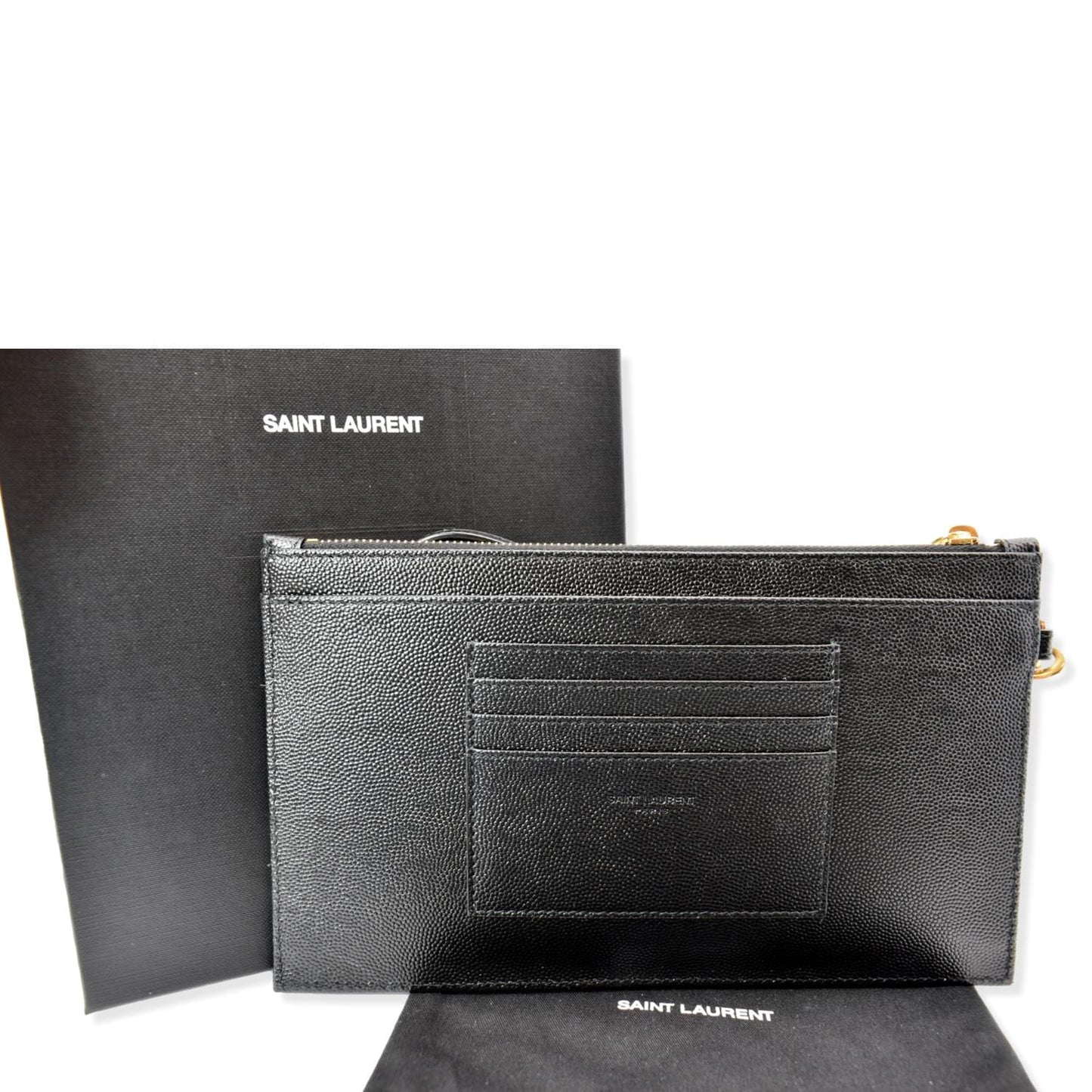 Saint Laurent Monogram Matelassé Black Clutch