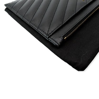 Saint Laurent Monogram Matelassé Black Clutch