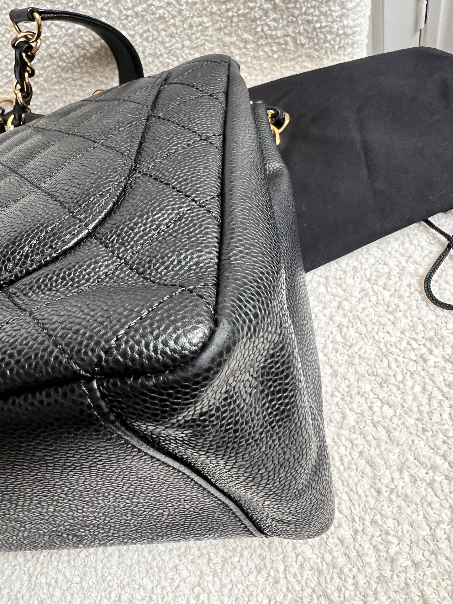 Chanel Black Caviar Grand Shopper Tote Gold Hardware (GST)