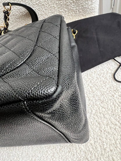 Chanel Black Caviar Grand Shopper Tote Gold Hardware (GST)