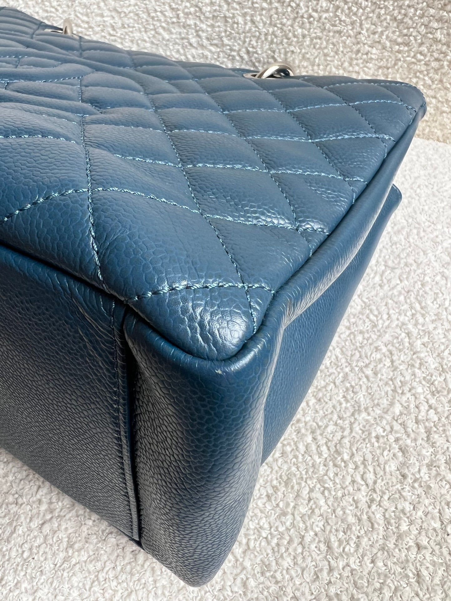 Chanel Dark Blue Blue Caviar Grand Shopper Tote (GST)