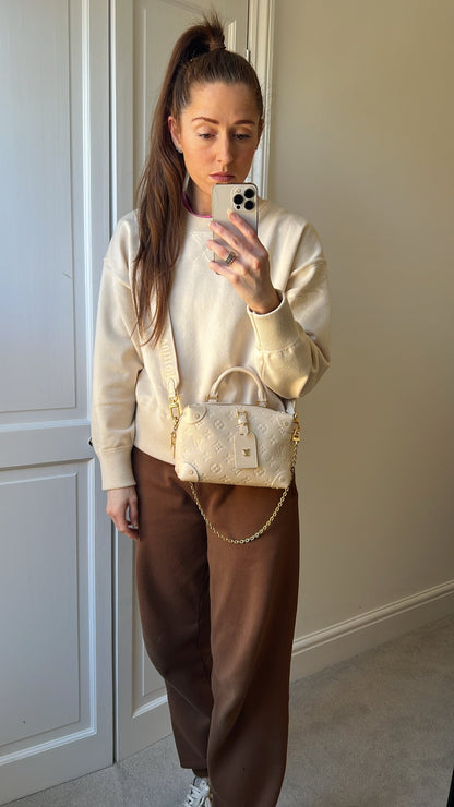 Louis Vuitton Cream Empreinte Petite Malle Souple Bag (RRP £2420)