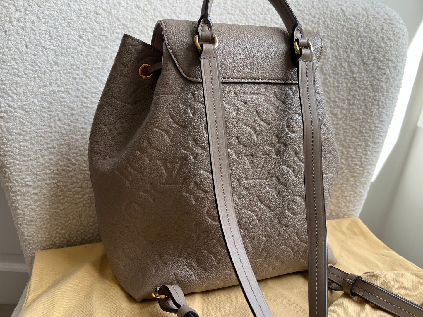 Louis Vuitton Tourterelle Montsouris Backpack Empreinte (RRP £2170)