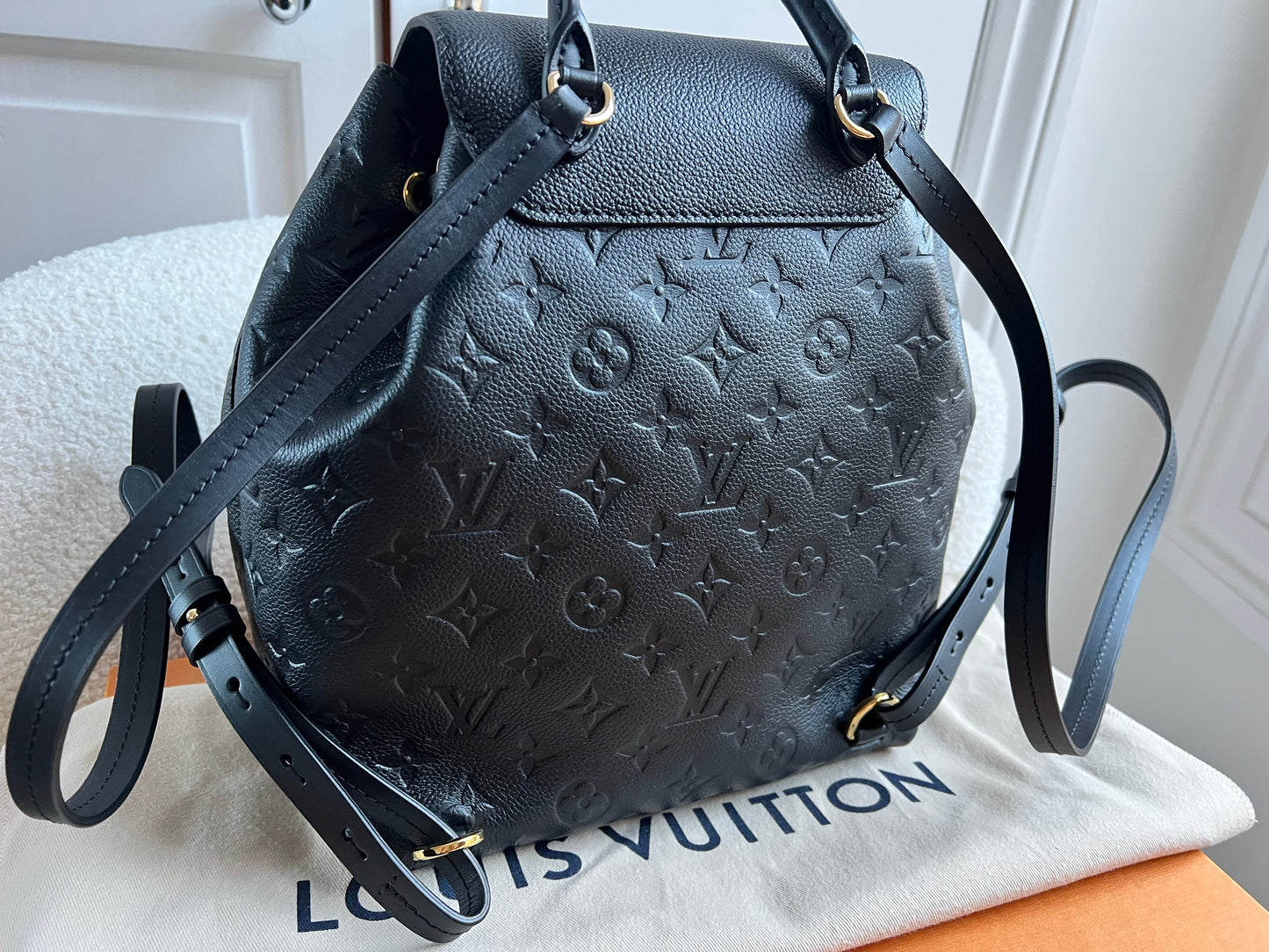 Louis Vuitton Montsouris Backpack Black Empreinte (RRP £2170)