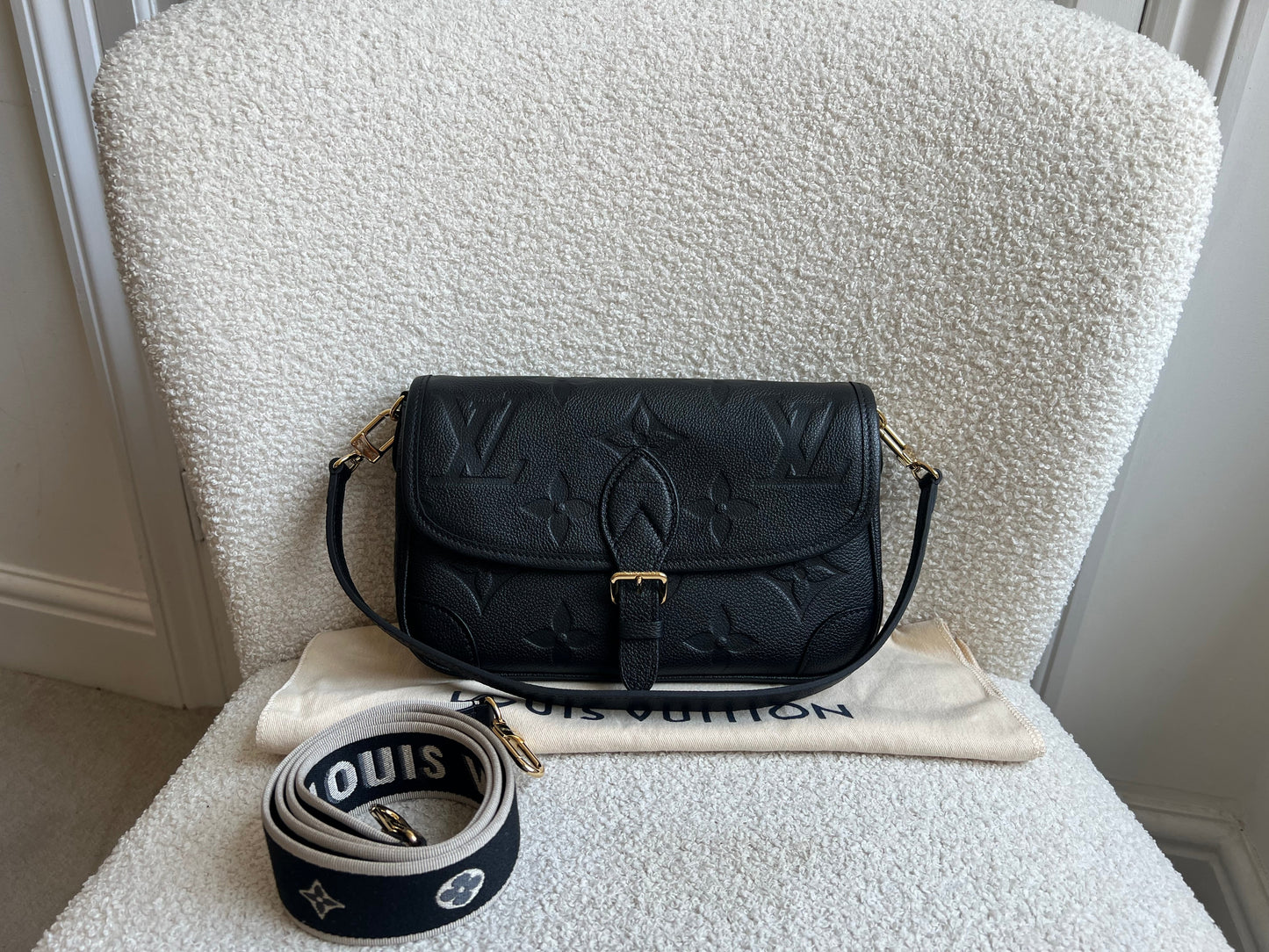 Louis Vuitton Diane Satchel Black Empreinte (RRP £2,120)