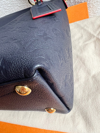 Louis Vuitton V Tote MM Navy Empreinte (RRP £2,390)