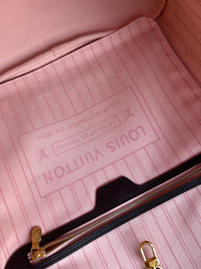 Louis Vuitton Neverfull MM Damier Ebene Rose Ballerine (RRP £1470)