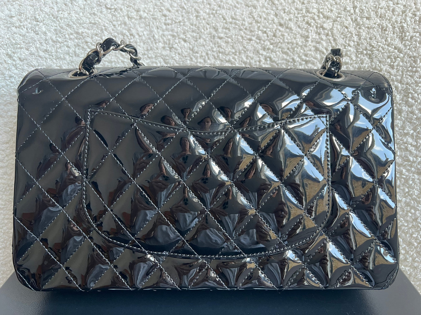 Chanel Medium Classic Flap in Black Patent Leather