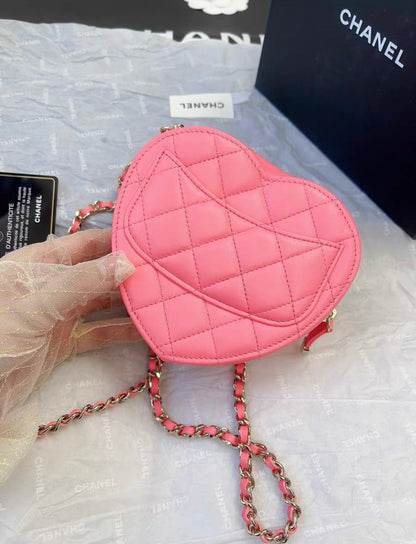 Chanel 22S Pink Small Heart Bag