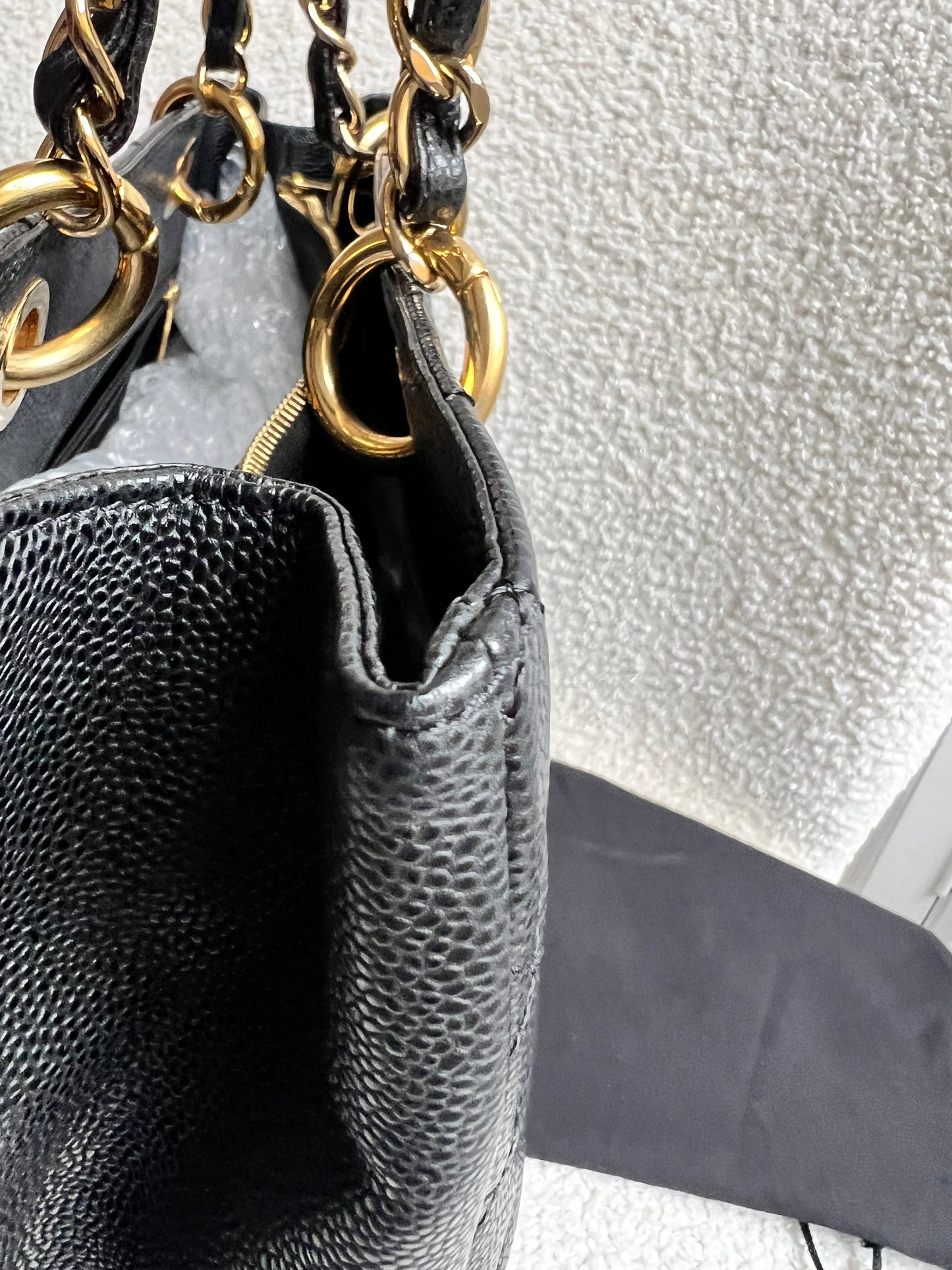 Chanel Black Caviar Grand Shopper Tote Gold Hardware (GST)