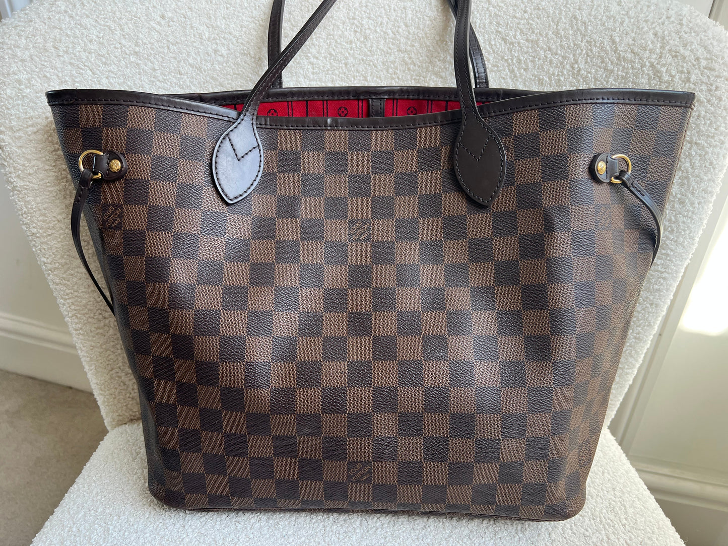 Louis Vuitton Neverfull MM Damier Ebene Cherry Interior (RRP £1,430)