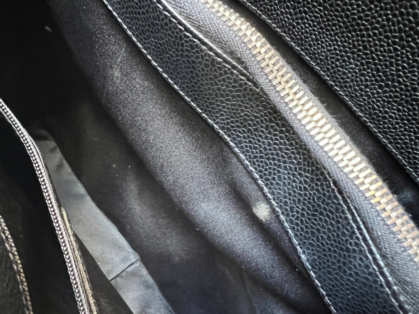 Chanel Black Caviar Grand Shopper Tote (GST) Silver Hardware