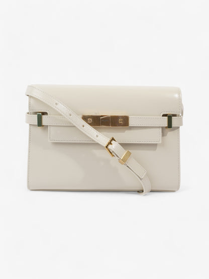 Saint Laurent Manhattan Blanc Calfskin Leather Small
