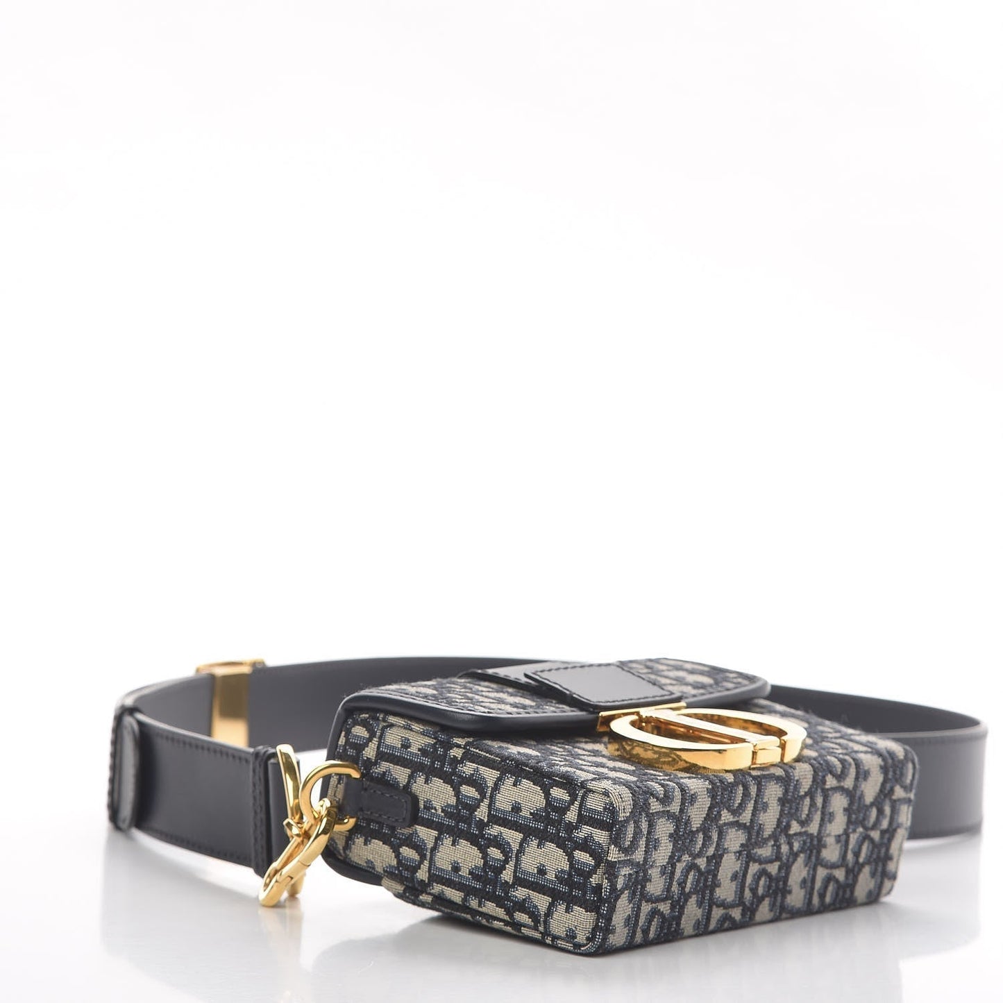 CHRISTIAN DIOR BLUE OBLIQUE 30 MONTAIGNE BOX BAG