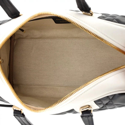 DIOR CANNAGE QUILTED LEATHER VIBE BOWLING BAG