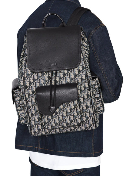 DIOR OBLIQUE LARGE SADDLE BACKPACK