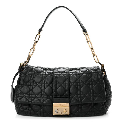 DIOR LAMBSKIN CANNAGE NEW LOCK SHOULDER BAG