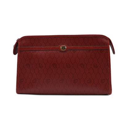 Dior Monogram Leather Canvas Clutch Bag